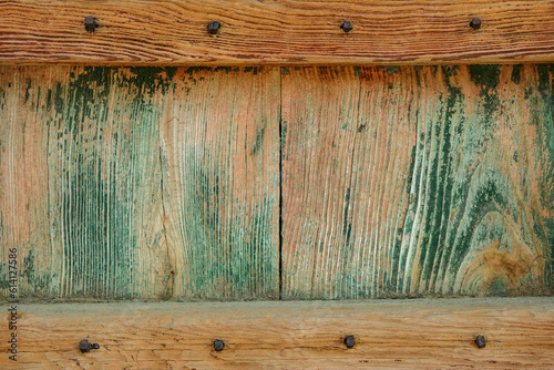 Wooden background, detail of Geumsansa Temple in Moaksan Provincial Park in Gimjesi, South Korea. photo