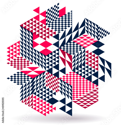 Isometric 3D cubes vector abstract geometric background, abstraction art polygonal graphic design wallpaper, cubic shapes and forms composition lowpoly style.