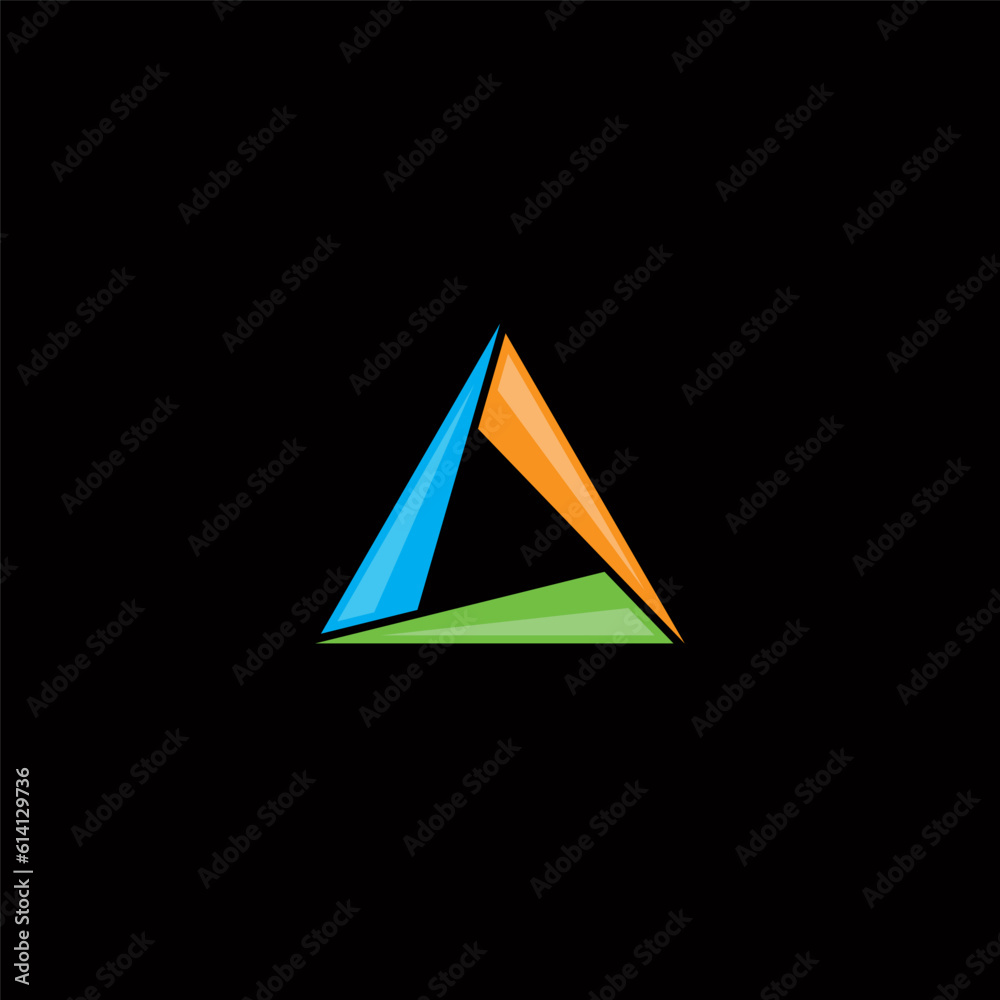 Fototapeta premium Triangle logo or icon design