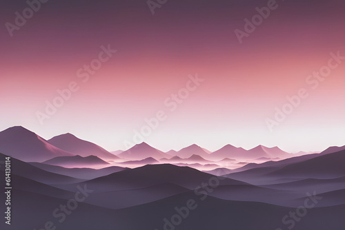 mountains in the morning created using AI Generative Technology