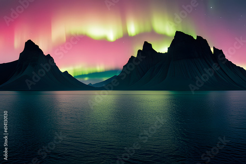 sunset over the mountains  created using AI Generative Technology
