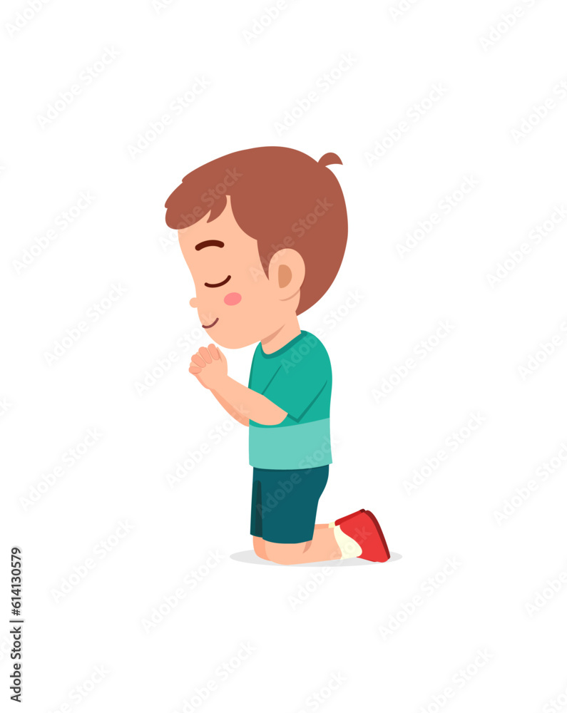 little kid show praying pose and feel peace little kid show praying pose and feel peace