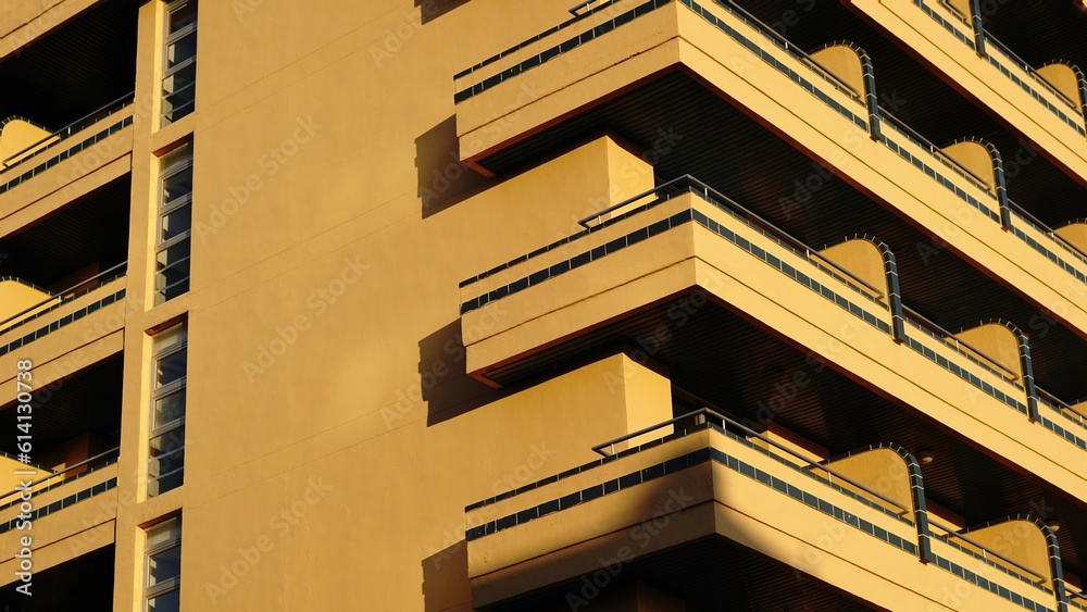 Fototapeta premium abstract background building with balconies