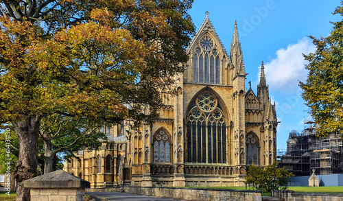 Lincoln Cathedral ancient building in Lincoln town Lincolnshire