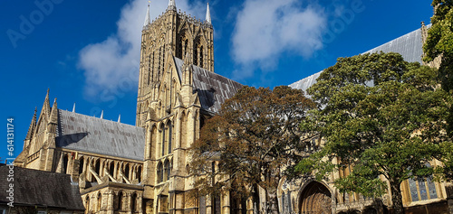 Lincoln Cathedral ancient building in Lincoln town Lincolnshire