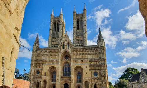 Lincoln Cathedral ancient building in Lincoln town Lincolnshire