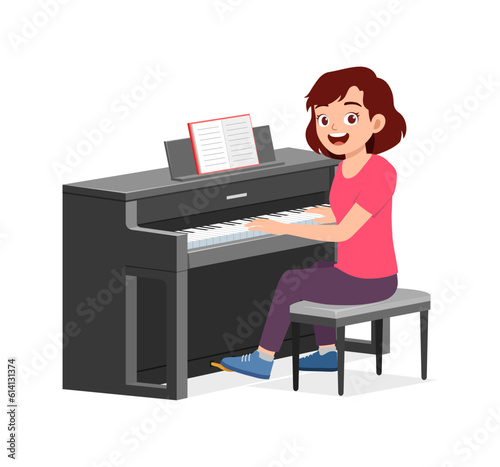 young good looking adult play piano