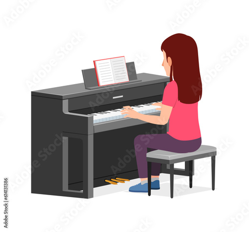 young good looking adult play piano