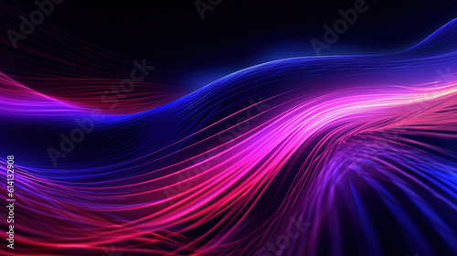 Abstract neon lines for background or wallpaper