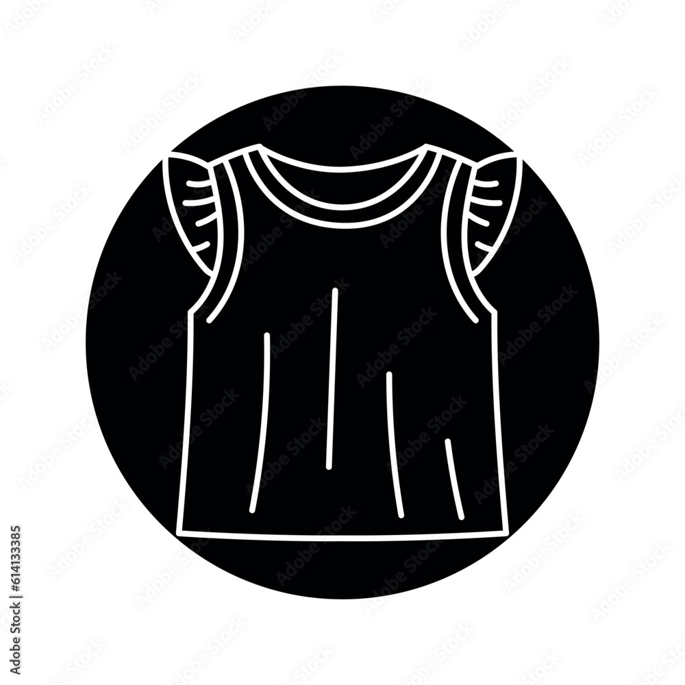 Baby t-shirt black line icon.