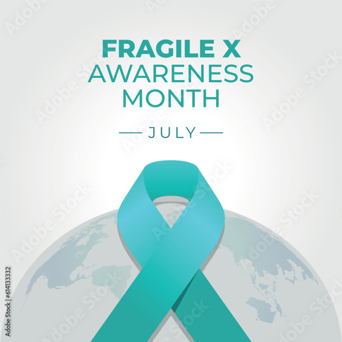 fragile x awareness month design template for celebration. cromosom vector design. fragile x awareness vector design. photo