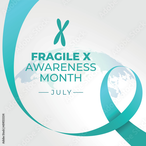 fragile x awareness month design template for celebration. cromosom vector design. fragile x awareness vector design. photo