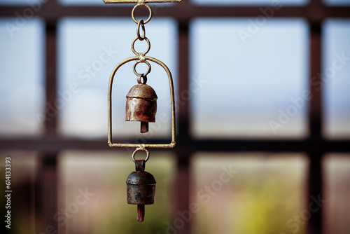 Wind chime that rings in the wind.