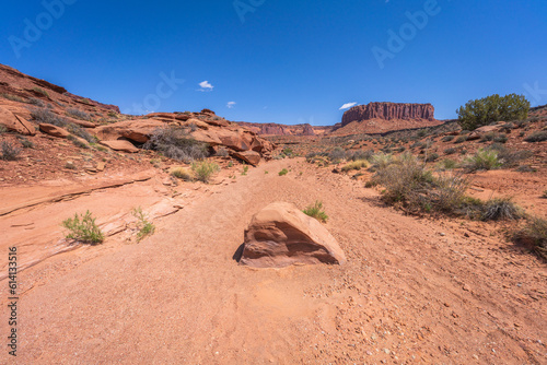 hiking the murphy trail loop in the island in the sky in canyonlands national park, usa