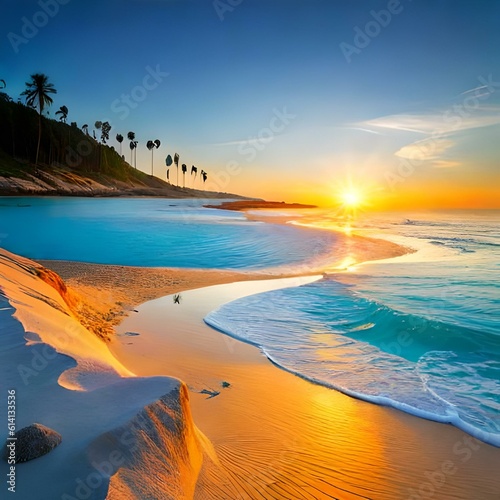 sunset on the beach © Ayesha