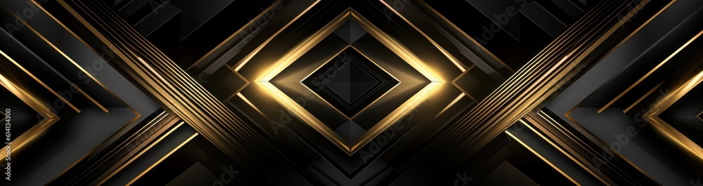 Black and gold luxury background. Generative AI Black and gold luxury background. Generative AI
