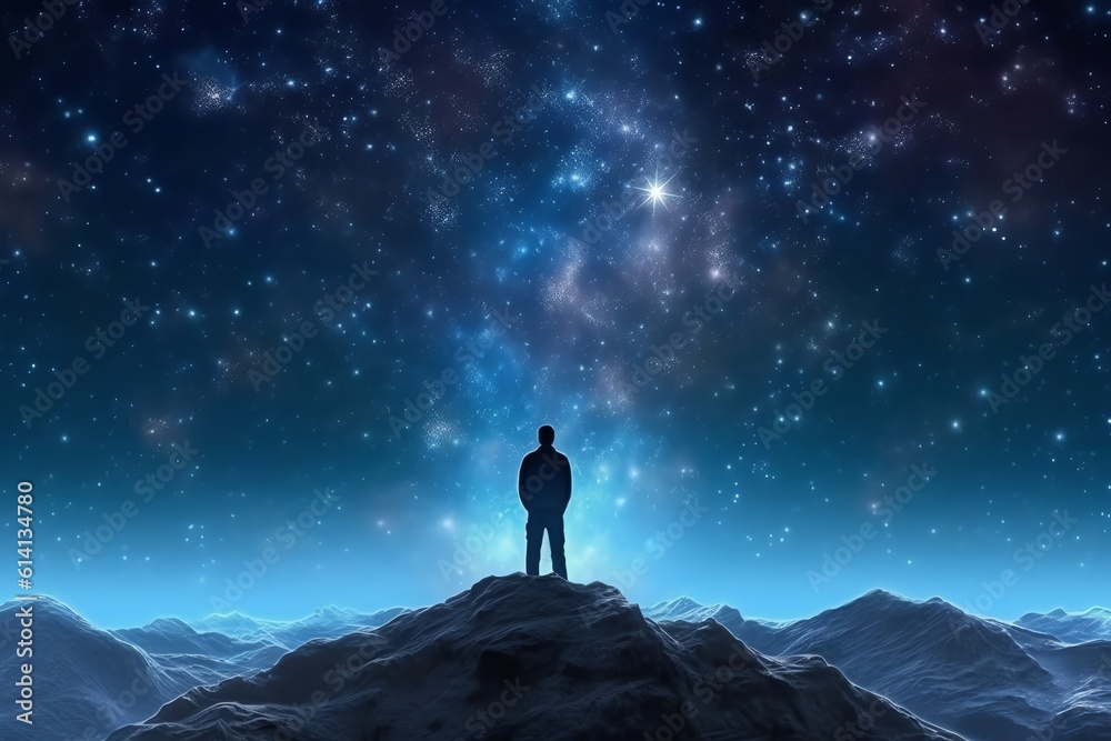 An astronaut standing in front of a spacecraft. generative AI An astronaut standing in front of a spacecraft. generative AI