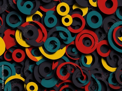Photo a colorful background with circles 