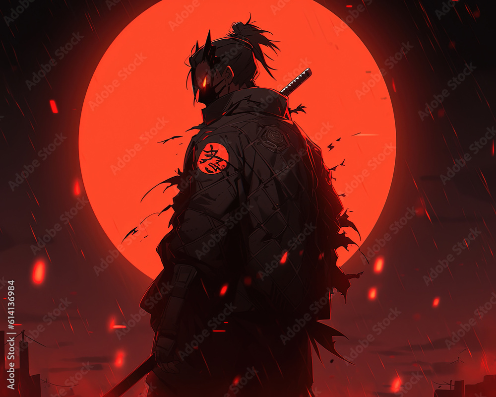 Cyberpunk anime manga art for t-shirt design, poster, background or wallpaper Cyberpunk anime manga art for t-shirt design, poster, background or wallpaper
