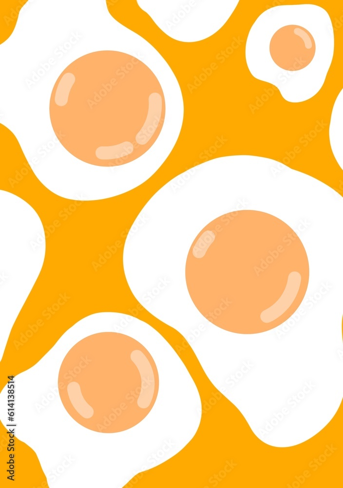 fried eggs seamless pattern