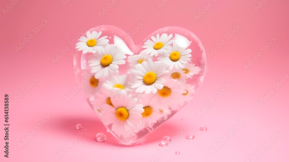 heart-shaped daisies on a pink background
heart-shaped daisies on a pink background