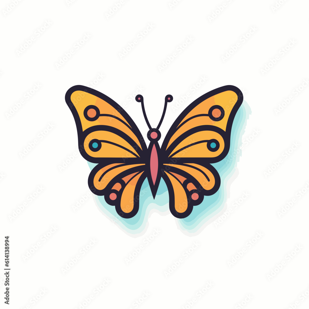 Obraz premium Butterfly Icon on White Background. Vector Design.