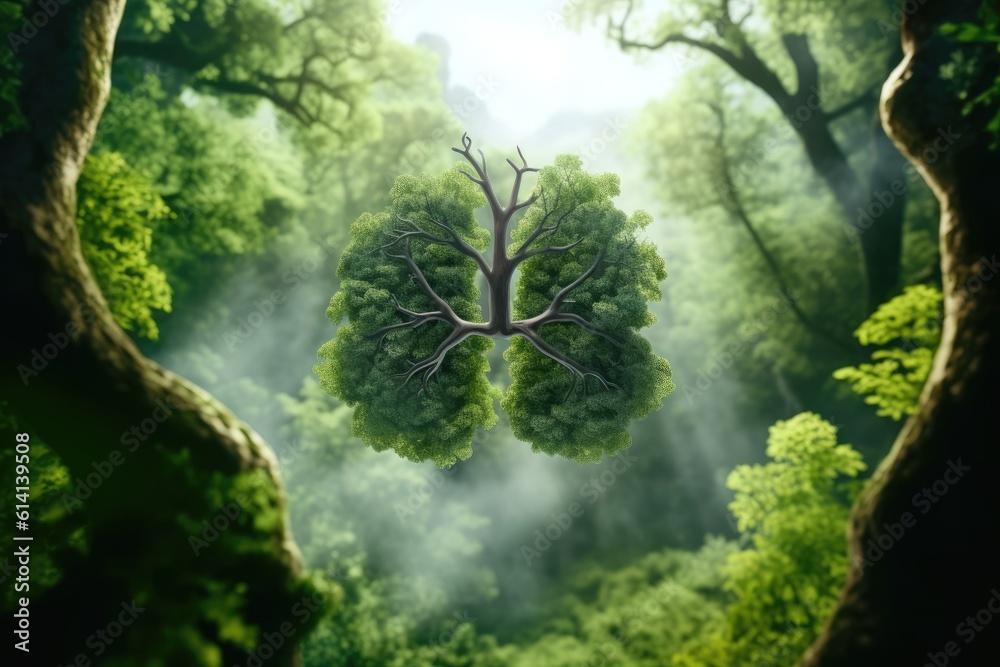 Obraz premium Lung-shaped Forest