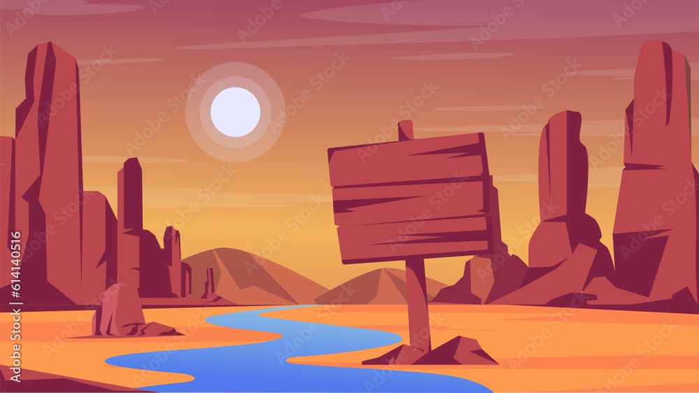 Naklejka premium Desert Landscape 