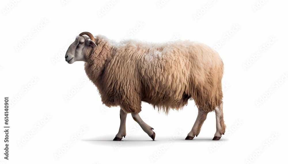 sheep on a white background
