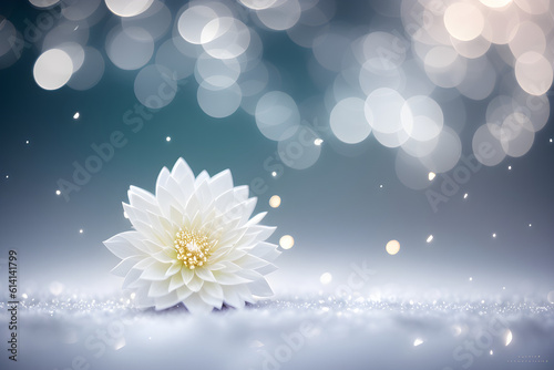 abstract background with bokeh and flowers