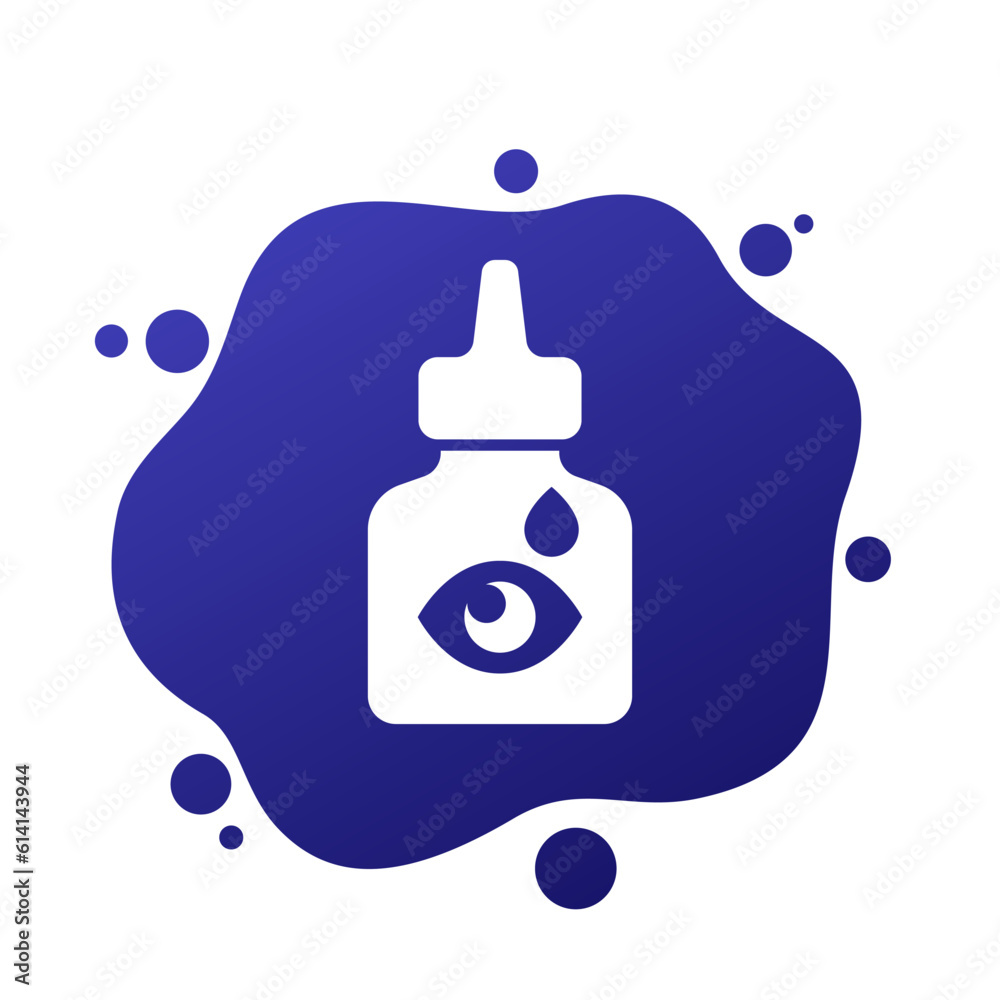 Eye drops icon with a dropper Eye drops icon with a dropper