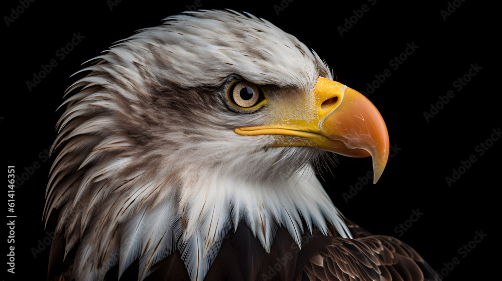 bald eagle, head, side view bald eagle, head, side view