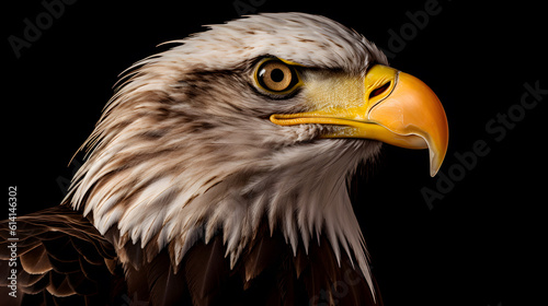 bald eagle  head  side view