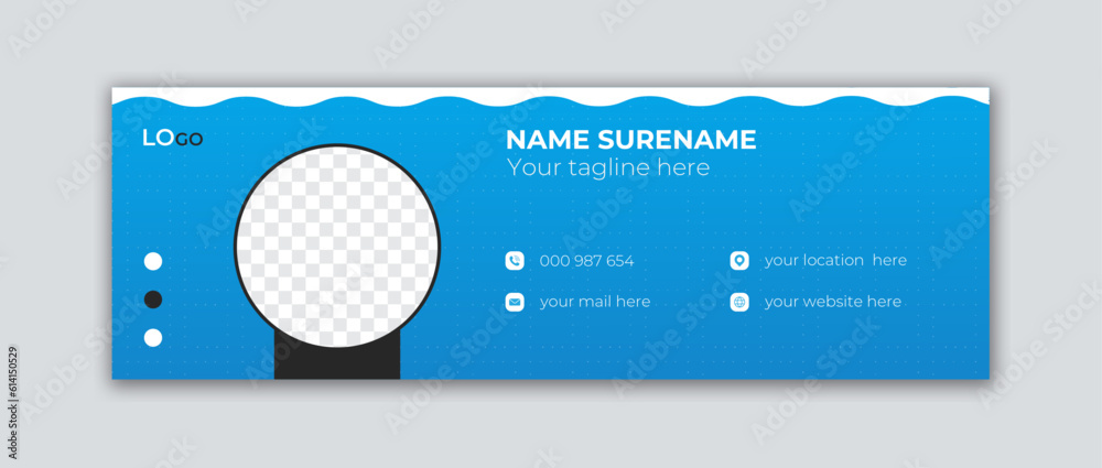 Modern elegant e-mail signature design template. Modern elegant e-mail signature design template.