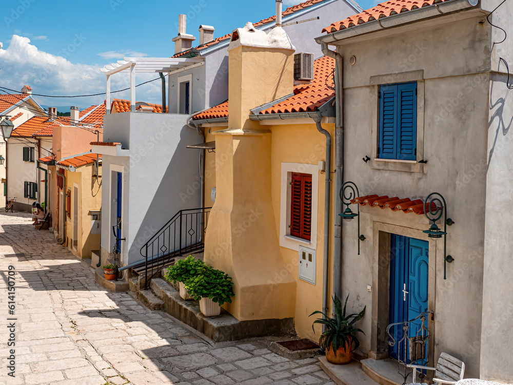 Fototapeta premium Urlaubsort Baska im Süden der Insel Krk, Kroatien