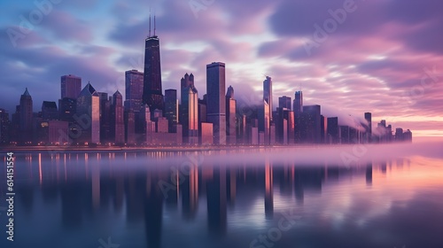 Capture the dynamic spirit of chicago's skyline © Ranya Art Studio