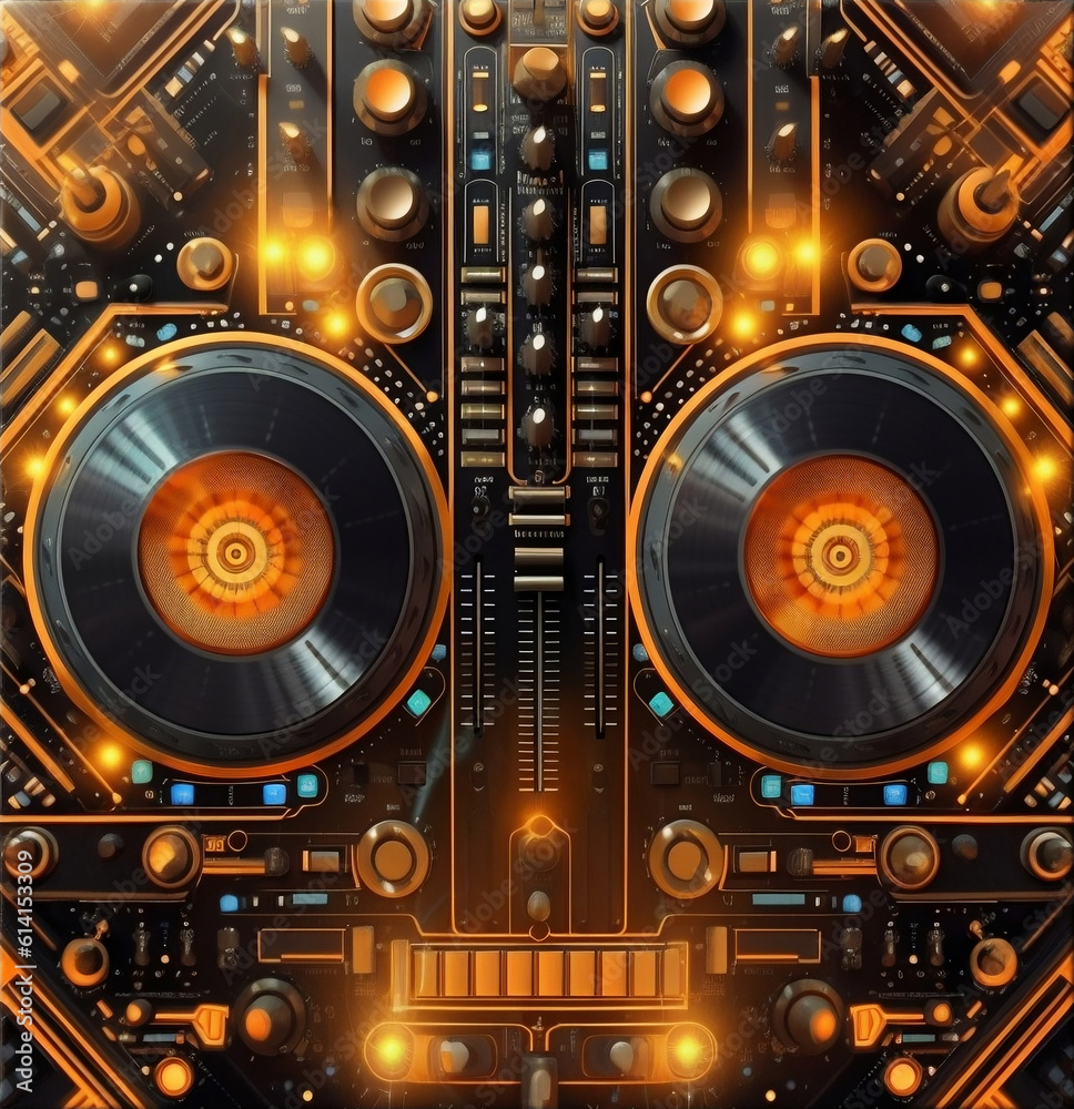Obraz premium modern dj console background
