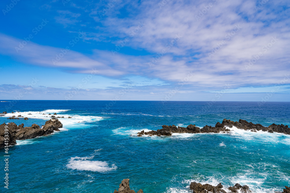 beautiful water landscape in Madeira island beautiful water landscape in Madeira island