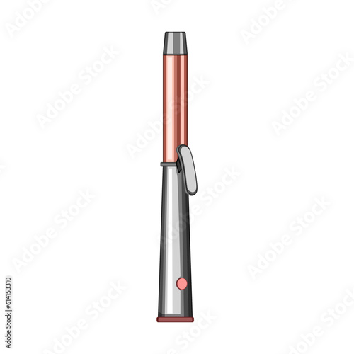 beauty curling hair cartoon. barber dresser, tool style beauty curling hair sign. isolated symbol vector illustration