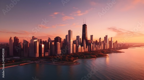 Contemplate the serenity of chicago's waterside views © Ranya Art Studio