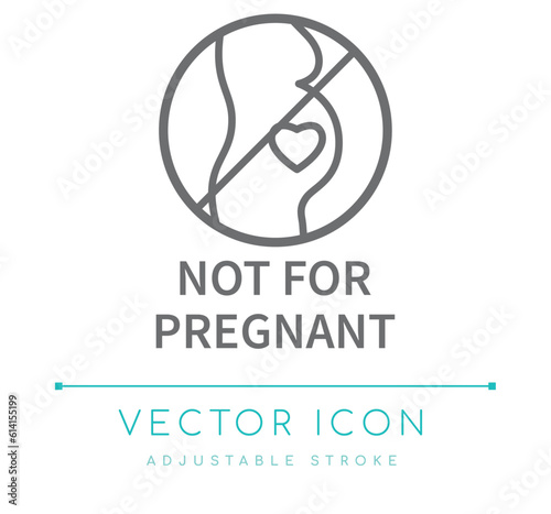 Not For Pregnant Line Icon