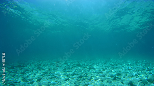 Underwater sea ocean deep coral blue © stocker