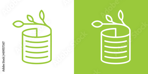 logo design paper and plant icon vector minimalist inspiration