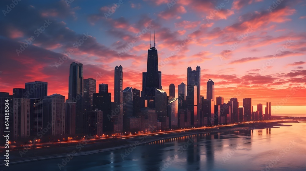 Showcasing the grandeur of chicago's skyline