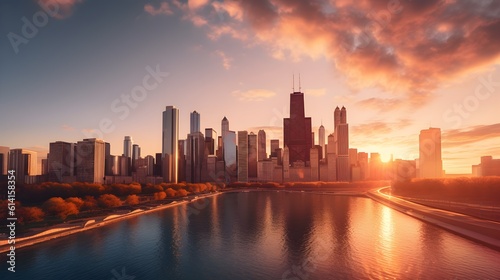 Let the chicago skyline sing ıts melody in your space