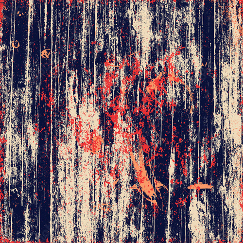 Red and blue grunge background. Vector scratched texture