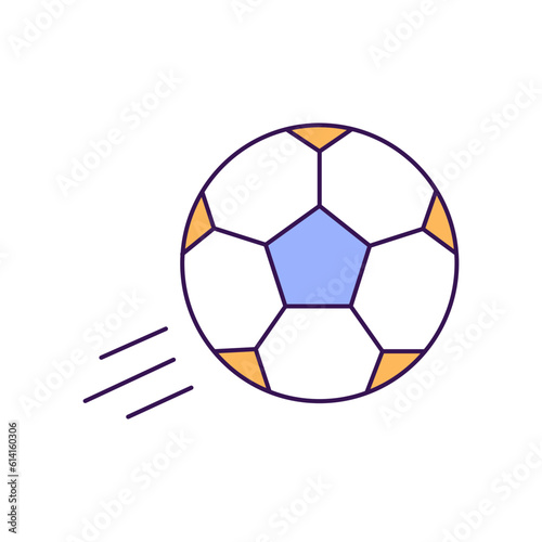 Field ball Outline with Colors Fill Vector Icon that can easily edit or modify  