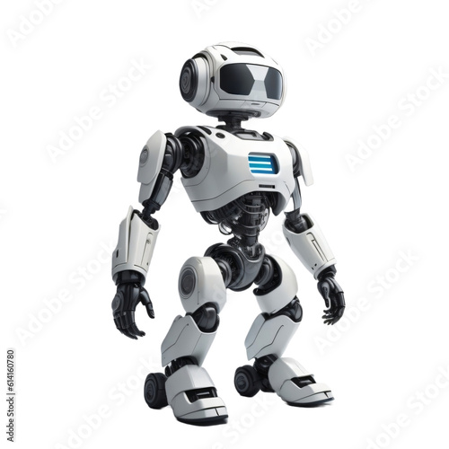 Robot Helper, futuristic robot concept, future technologies, isolated, transparent background, no background. PNG. Generative AI.