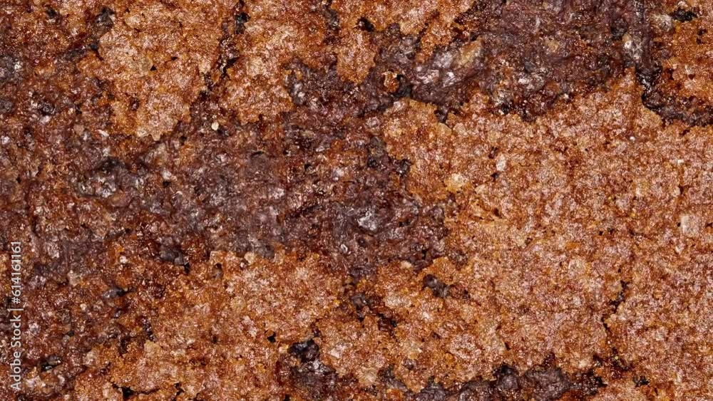 Background, structure of chocolate oatmeal cookies rotating, turning, close-up macro, top view
Background, structure of chocolate oatmeal cookies rotating, turning, close-up macro, top view