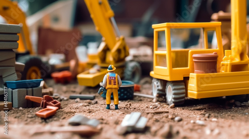 labor working in construction work, toy labor generative ai